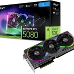 PNY NVIDIA GeForce RTX 5080 Triple Fan ARGB Graphics Card-0