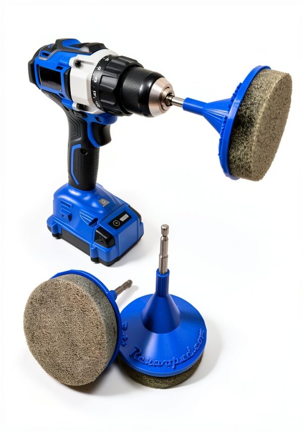 Renovopad Pool Tile Cleaner Blue Metal Handle Drill-2