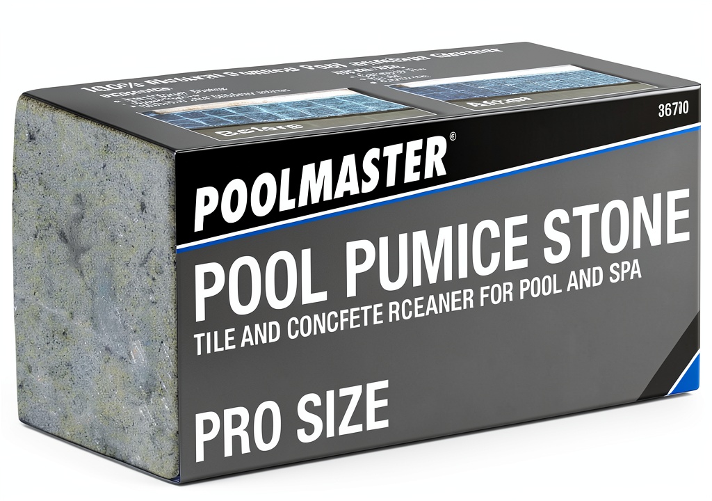 Poolmaster pool stain remover in use on ceramic tile surface