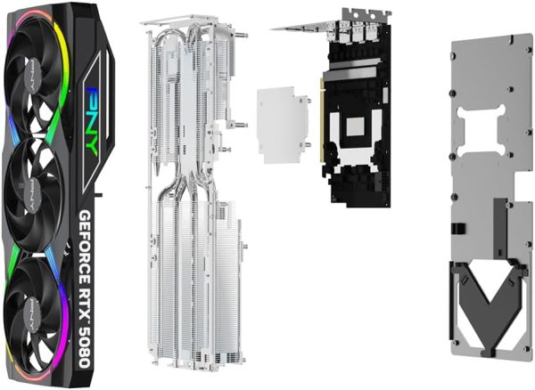 PNY NVIDIA GeForce RTX 5080 Triple Fan ARGB Graphics Card-8