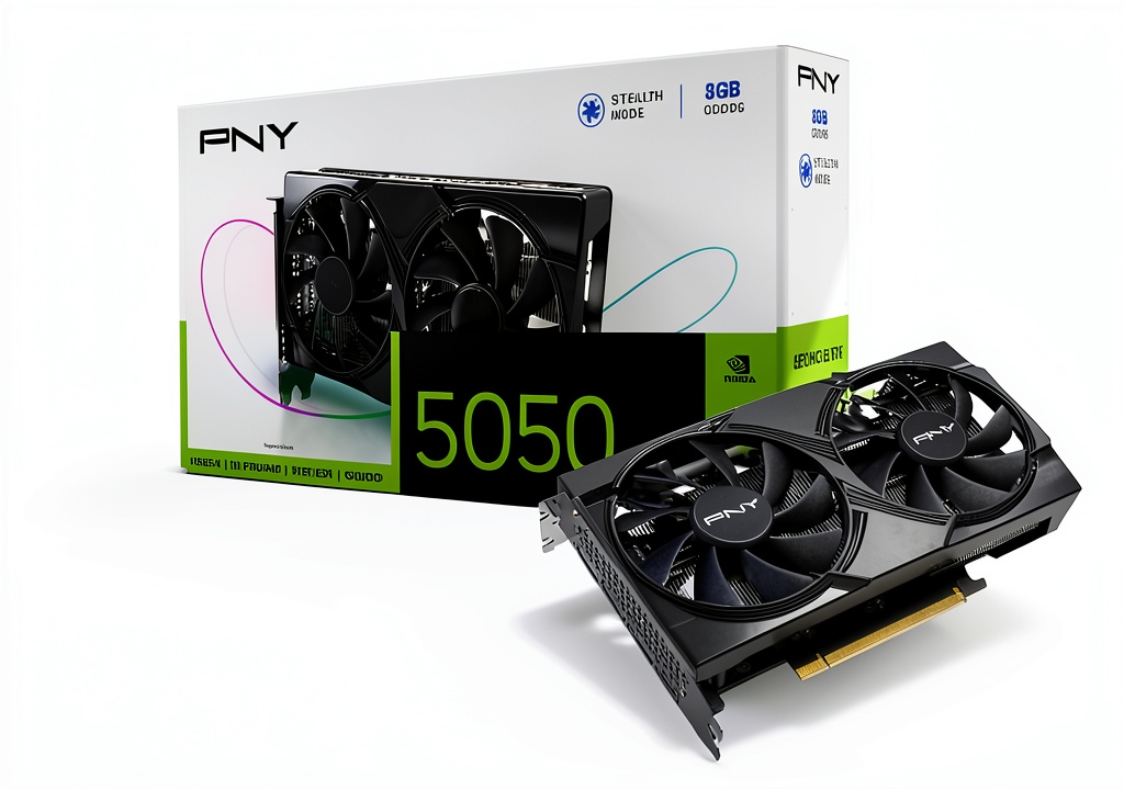 PNY GeForce RTX 5050 installed in a gaming PC build