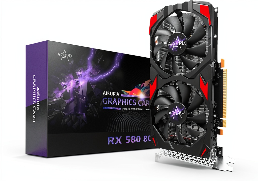 Kelinx RX 580 graphics card installed in a gaming PC