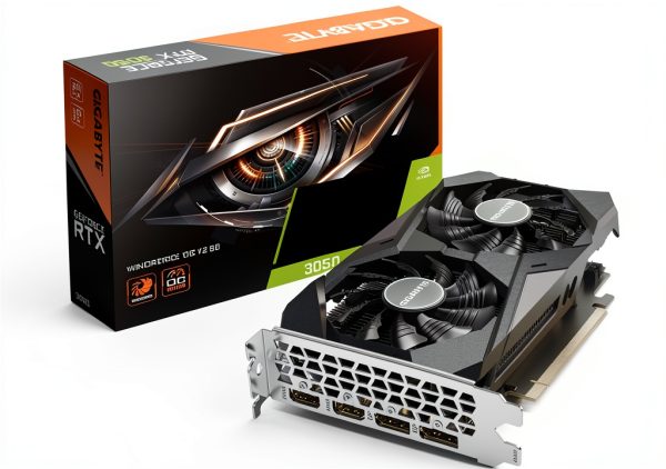 GIGABYTE RTX 3050 WINDFORCE OC V2 6GB Graphics Card Black-0