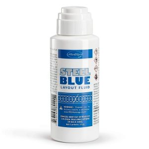 Layout Fluid, Steel Blue, 2 fl oz, Felt Applicator Bottle, Blue, Mfr: 80200-A-0