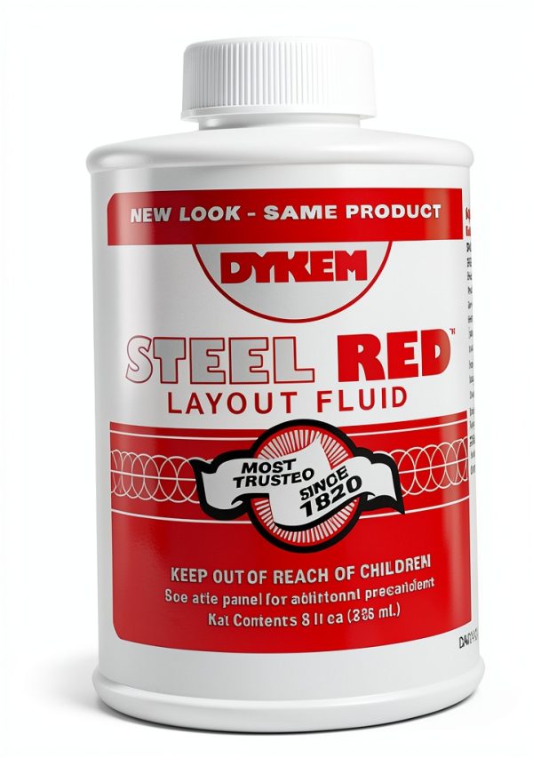 Dykem 04968 Red Layout Fluid - 8 oz Brush-In-Cap Bottle - 80496 [PRICE is per EACH]-0
